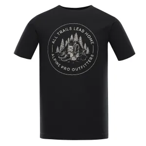 Men's cotton T-shirt ALPINE PRO LEFER black variant pc #1725513