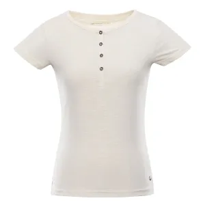 Women's cotton T-shirt ALPINE PRO CASTA CRÈME #1940660