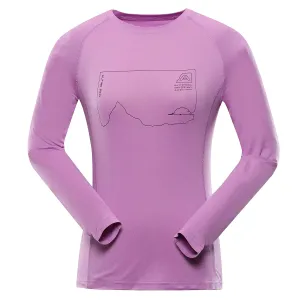 Women's quick-drying T-shirt ALPINE PRO AMADA violet variant pb