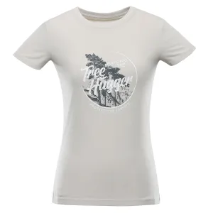 Women's T-shirt made of organic cotton ALPINE PRO WORLDA moonbeam variant pb
