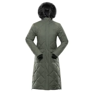 Lady's coat with PTX membrane ALPINE PRO GOSBERA olivine