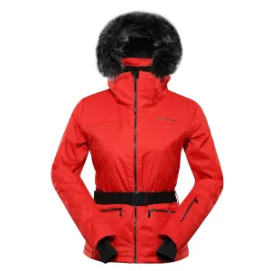 Women's ski jacket with ptx membrane ALPINE PRO OLADA olympic red