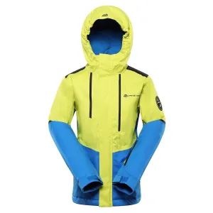 Children's ski jacket with ptx membrane ALPINE PRO ZARIBO sulphur spring #2970613