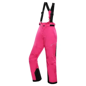 Children's ski pants with ptx membrane ALPINE PRO OSAGO pink glo #2896733