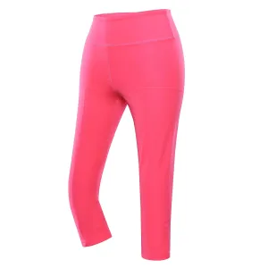 Women's quick-drying capri leggings ALPINE PRO NORVA neon knockout pink #2070429