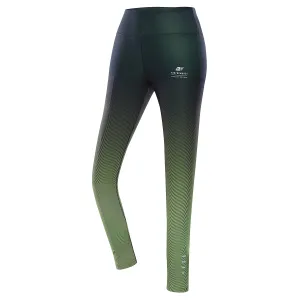 Women's quick-drying leggings ALPINE PRO ARELA neon safety yellow variant PA #1655506