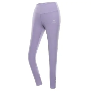Women's quick-drying leggings ALPINE PRO LENCA pastel lilac #2923951
