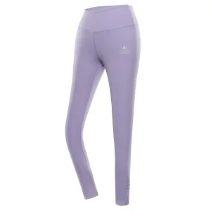 Women's quick-drying leggings ALPINE PRO LENCA pastel lilac #1655510