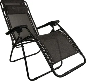 Folding camping chair-deckchair ALPINE PRO SITE dk.gray