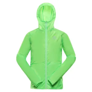 Men's ultra-light jacket with impregnation ALPINE PRO BIK neon green gecko