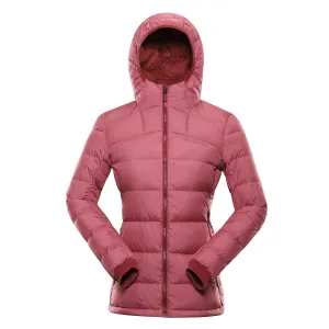 Women's winter down jacket with dwr ALPINE PRO ROGITA meavewood #2945163