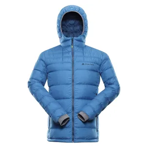 Men's winter down jacket with dwr ALPINE PRO ROGIT vallarta blue #2941442