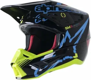 Alpinestars S-M5 Action Helmet Black/Cyan/Yellow Fluorescent/Glossy M Casco