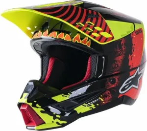 Alpinestars S-M5 Solar Flare Helmet Black/Red Fluorescent/Yellow Fluorescent/Glossy M Casco
