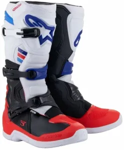 Alpinestars Tech 3 Boots White/Bright Red/Dark Blue 42 Stivali da moto