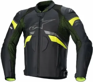 Alpinestars GP Plus R V3 Rideknit Leather Jacket Black/Yellow Fluo 48 Giacca di pelle