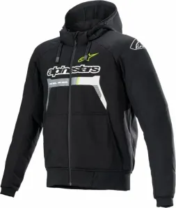 Alpinestars Chrome Ignition Hoodie Black/Yellow Fluorescent L Giacca in tessuto