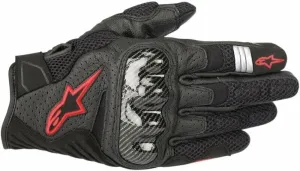 Alpinestars SMX-1 Air V2 Gloves Black/Red Fluorescent M Guanti da moto