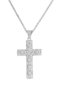 Amen Collana in argento con zirconi Croce Cross CCZBB (catena, pendente)