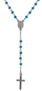 Amen Collana originale in argento con cristalli blu Rosary CRONBL4