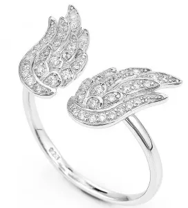 Amen Originale anello in argento con zirconi Angels RW 51 mm