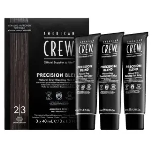American Crew Precision Blend Natural Gray Coverage tinta per capelli per uomini Dark 3 x 40 ml