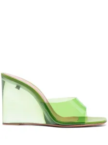 AMINA MUADDI - Sandalo Con Zeppa Lupita Glass #309081