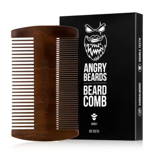 Angry Beards Pettine da barba in legno Woody (Beard Comb)