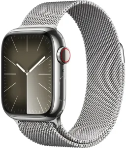 Apple Apple Watch Series 9 Cellular 45mm Argento Acciaio con Tensione Milanese Argento