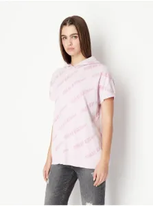 ARMANI EXCHANGE Light pink Women Patterned Short Sleeve Sweatshirt Armani Ex - Women #2236986