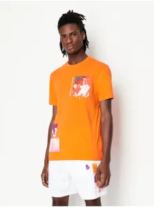 Orange Mens T-Shirt Armani Exchange - Men #2382481