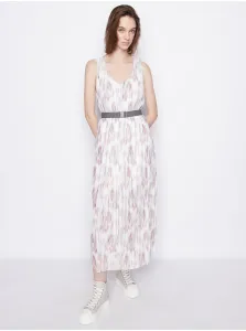 White Women Patterned Maxi-Dresses Armani Exchange - Women #2236982