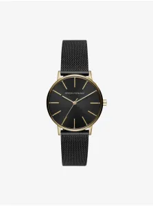 ARMANI EXCHANGE Ladies watch with stainless steel strap in gold-black color Armani Exchan - Ladies