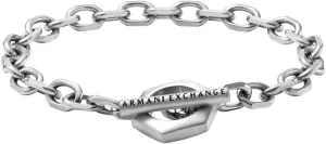 Armani Exchange Bracciale moderno in acciaio da uomo AXG0103040