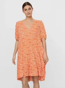 AWARE by VERO MODA Orange patterned loose dress VERO MODA Hanna - Women #1044629