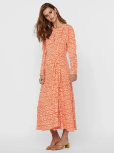 AWARE by VERO MODA Orange patterned maxi-dresses VERO MODA Hanna - Women #203267