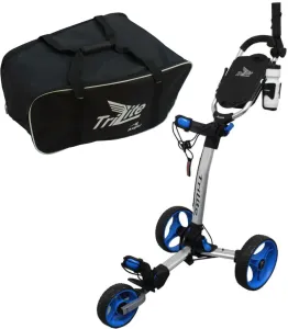 Axglo TriLite 3-Wheel Trolley Grey/Blue SET Grey/Blue Trolley manuale golf