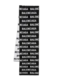 BALENCIAGA - Sciarpa In Lana Con Logo Allover #3064918