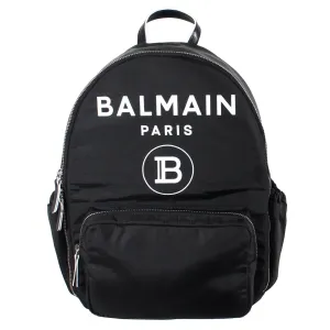 Balmain Kids Logo Backpack Black - BLACK ONE SIZE