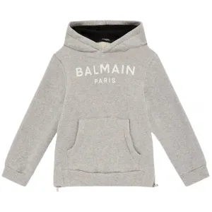 Balmain Boys Logo Hoodie Grey - GREY 6M