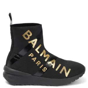 Balmain Girls Logo Sock Sneakers Black - EU 34 BLACK