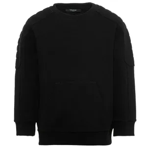 Balmain Boys Back Logo Sweater Black - 12Y BLACK