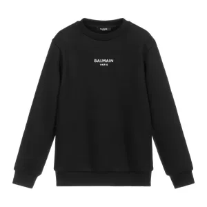 Balmain Boys Logo Sweatshirt Black - 4Y Black #478146