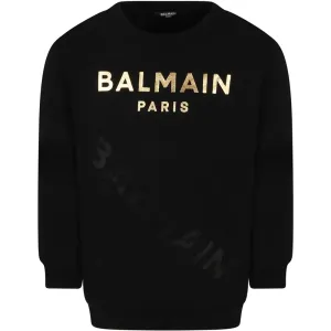 Balmain Girls Logo Sweater Black - 10Y BLACK