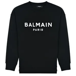 Balmain Unisex Classic Logo Sweater Black - 10Y BLACK
