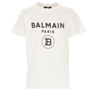 Balmain Boys Classic Logo T-shirt White - 10Y WHITE