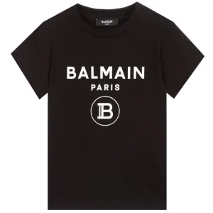 Balmain Boys Logo T-shirt Black - 6Y BLACK
