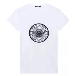 Balmain Boys Logo T-shirt White - WHITE 8Y