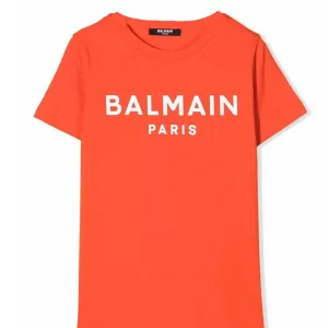 Balmain Classic Logo T-shirt Orange - 14Y ORANGE