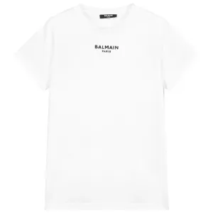 Balmain Paris Boys Logo T-shirt White - WHITE 8Y
